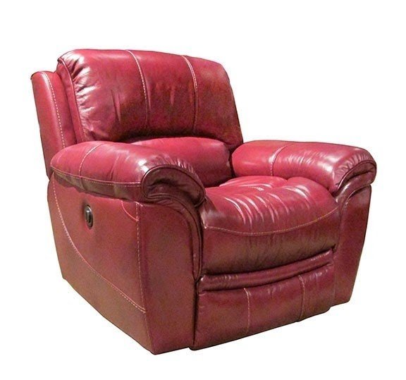 Small red leather chair