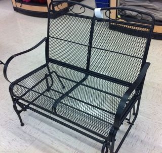 Summer Clearance Sale Steel Mesh Two Person Double Porch Deck Glider Chair