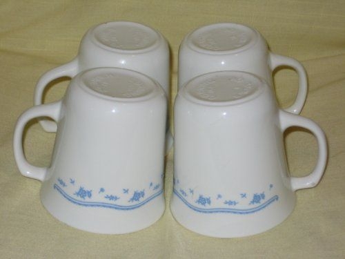 Vintage blue corelle coffee mugs