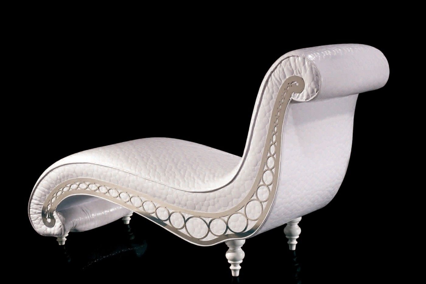 White leather chaise 1