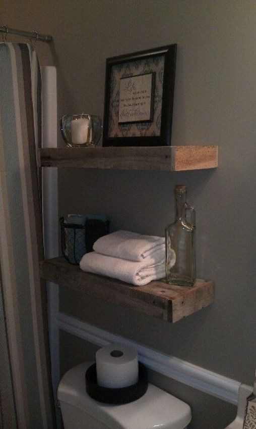 clear floating shelves bathroom