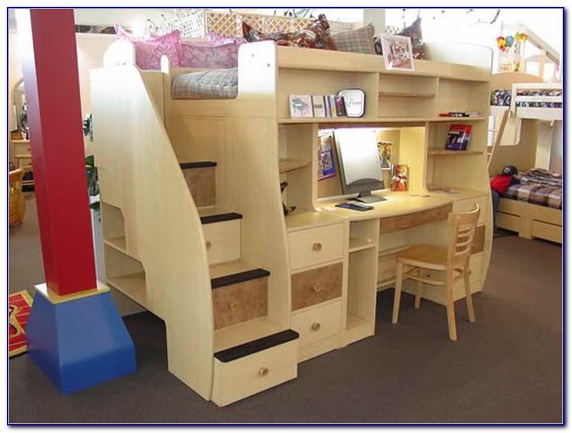 Bunk Bed With Desk Under Ideas on Foter