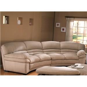 curved reclining sofa