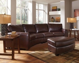 Curved Reclining Sofa - Foter