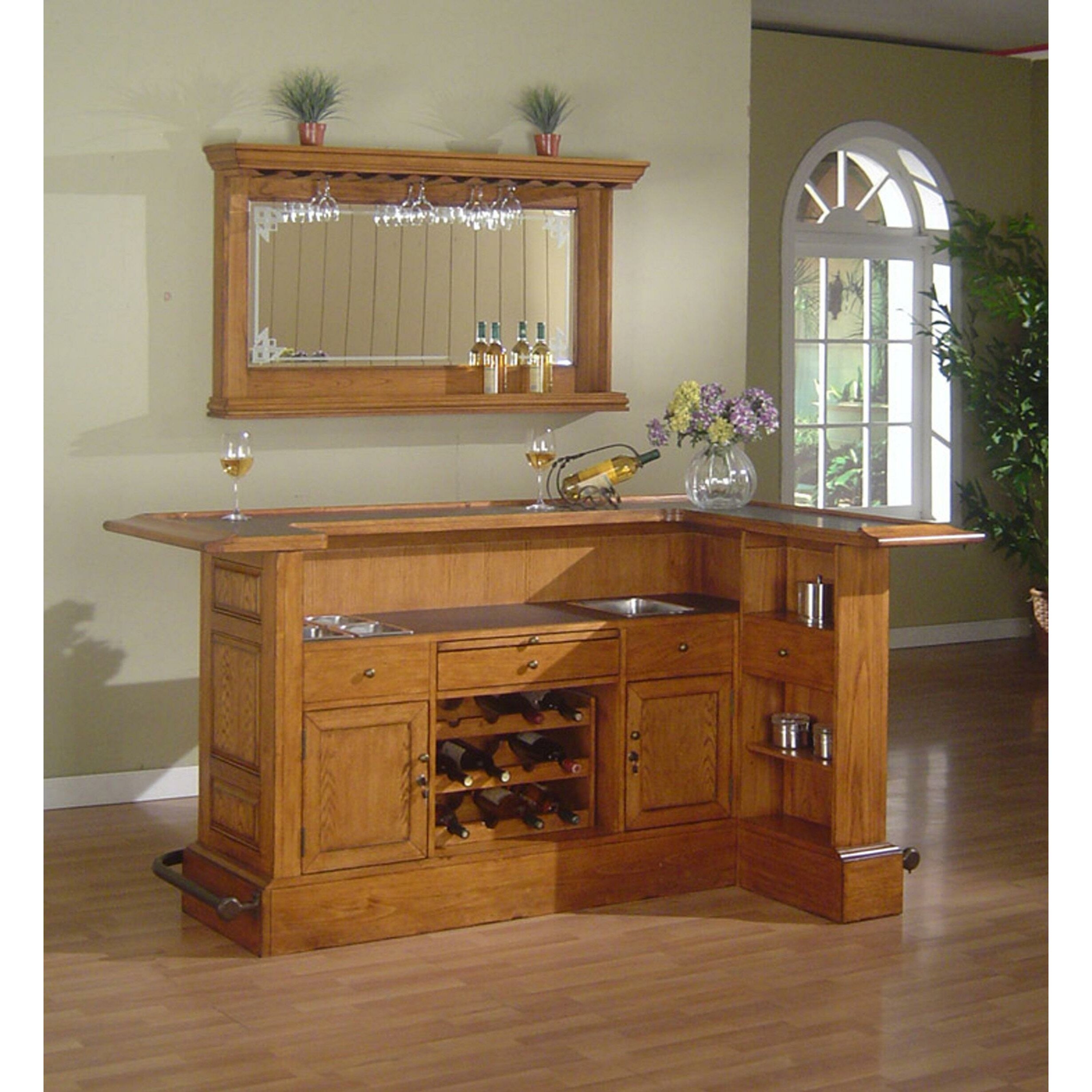 Oak Home Drinks Bar 5ft -  Israel