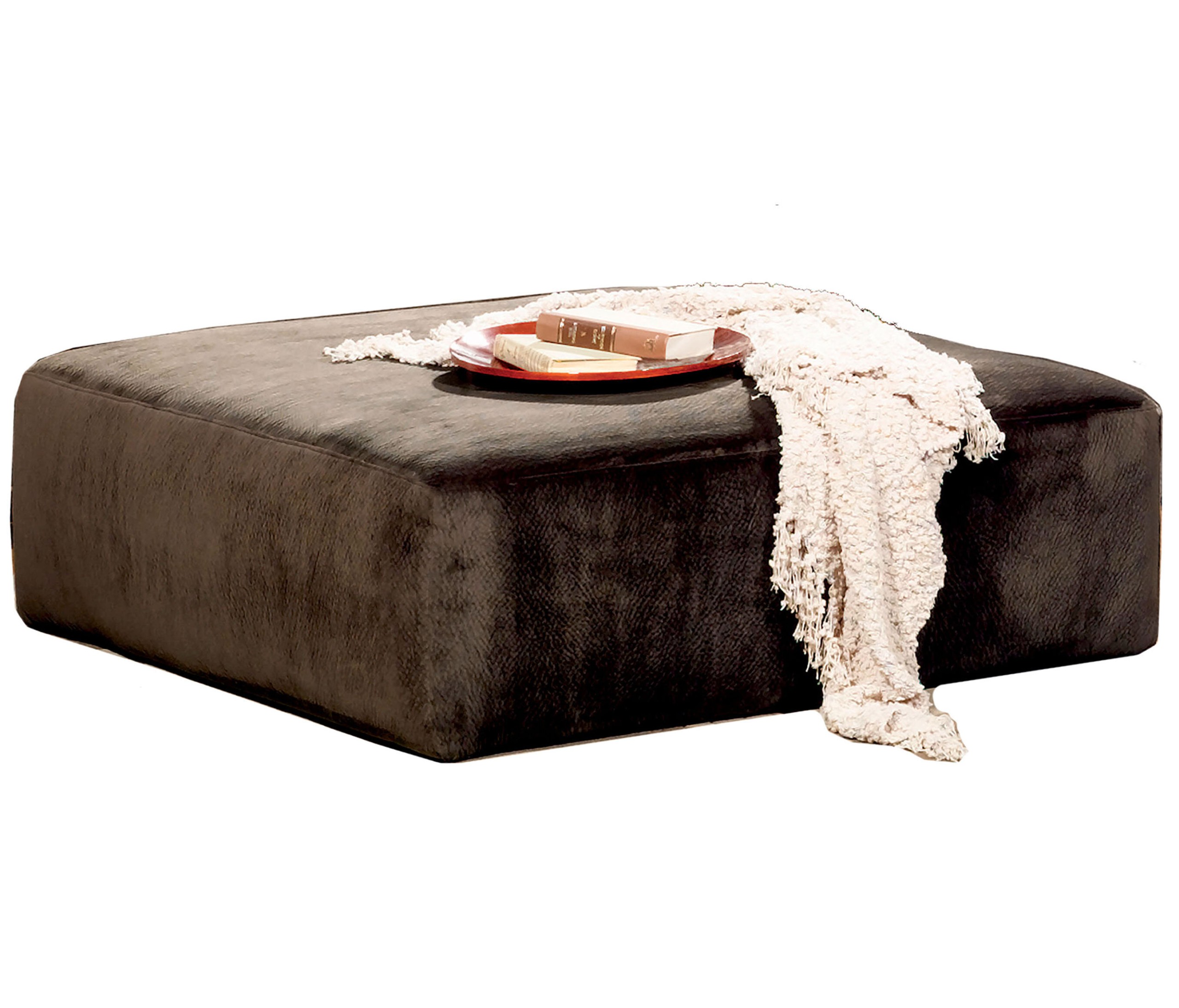 Everest extra large cocktail ottoman in chocolate jpg