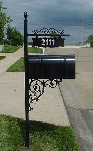 Iron mailbox post 2