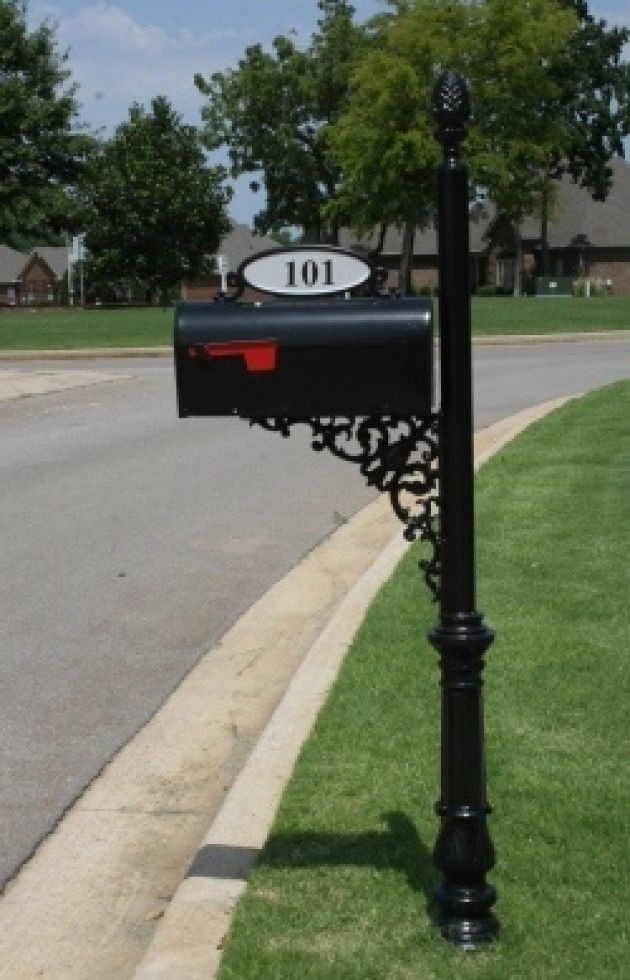 Iron mailbox post 3
