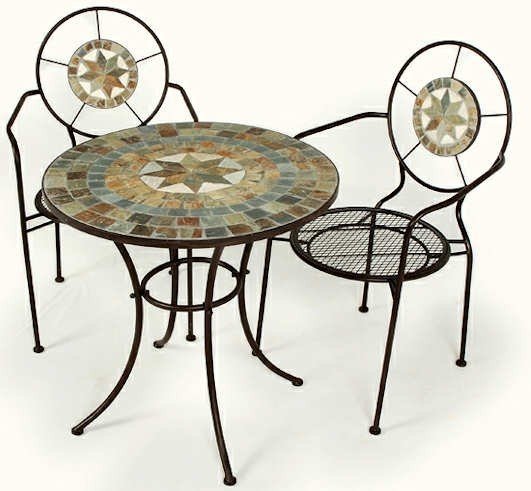 Mosaic top bistro table