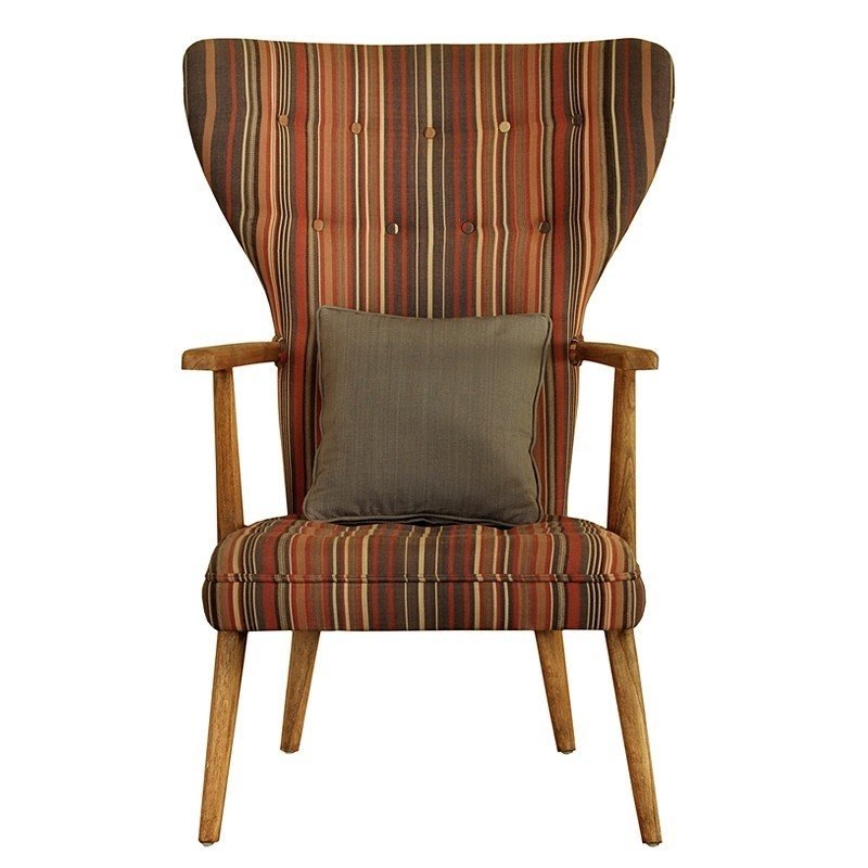 Scandinavian striped armchair description a luxury striped armchair