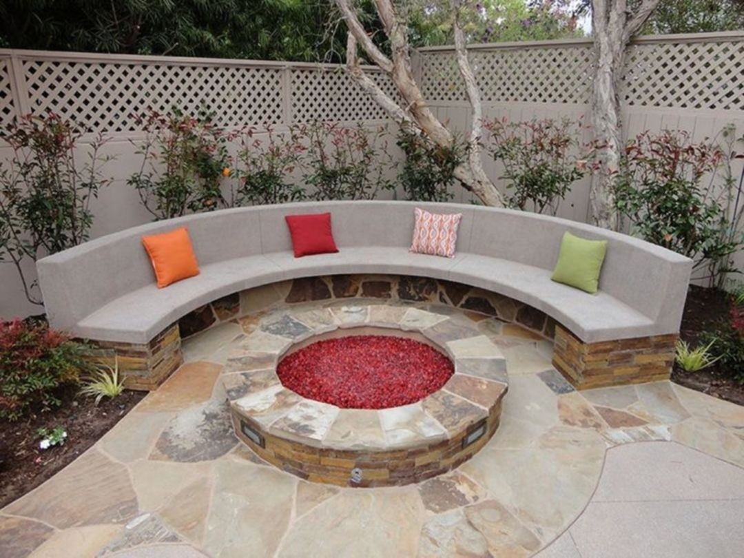 Curved fire pit best sale bench with back plans