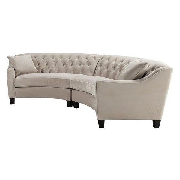 Tufted two pieces pearl curved sectional sofa