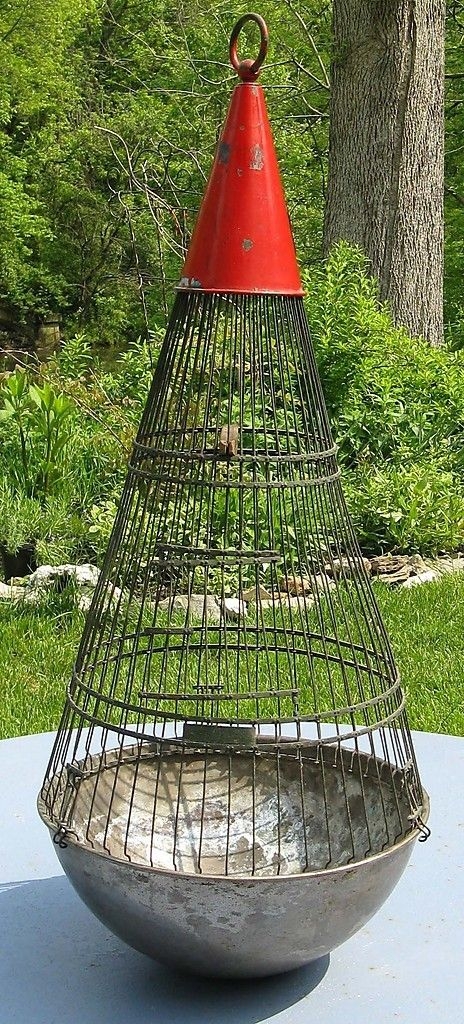 Vintage unusual modern art deco chrome brass hendryx bird cage