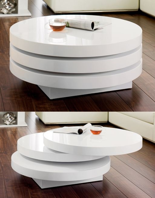 Round gloss deals coffee table