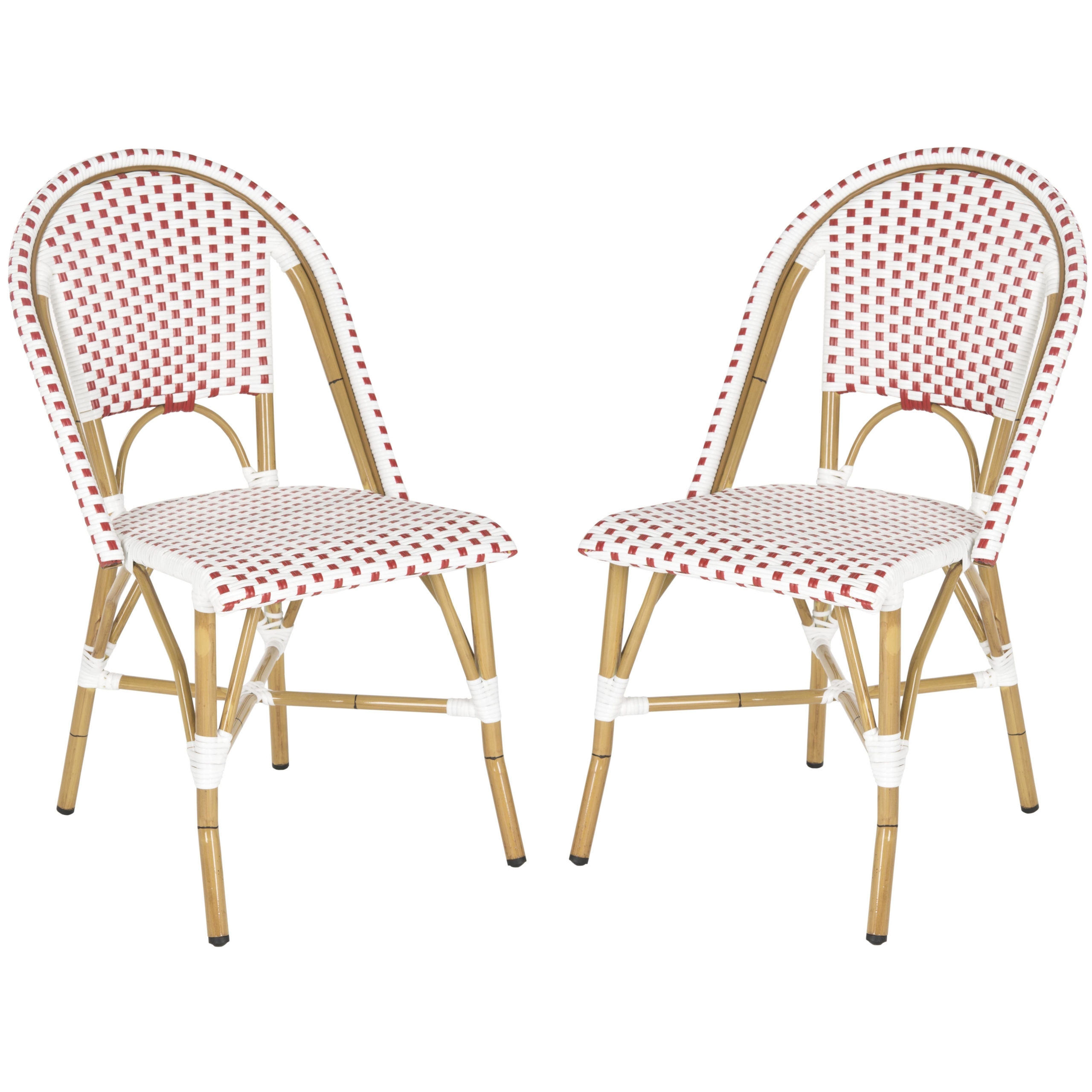 Wicker stacking arm chairs 3