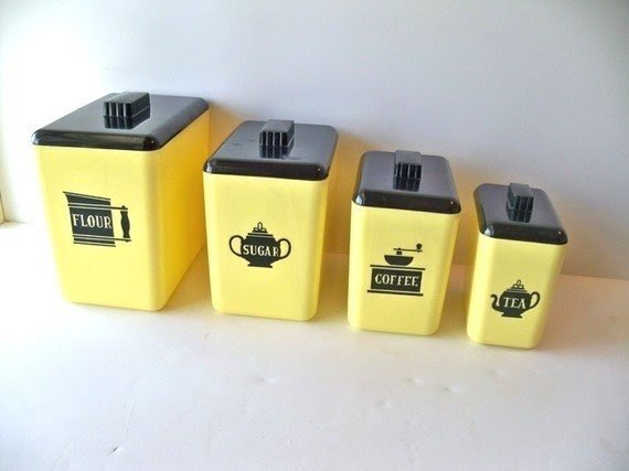 Yellow canister set 3