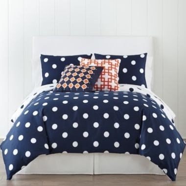 Polka Dot Duvet Foter   Blue Polka Dot Bedding 