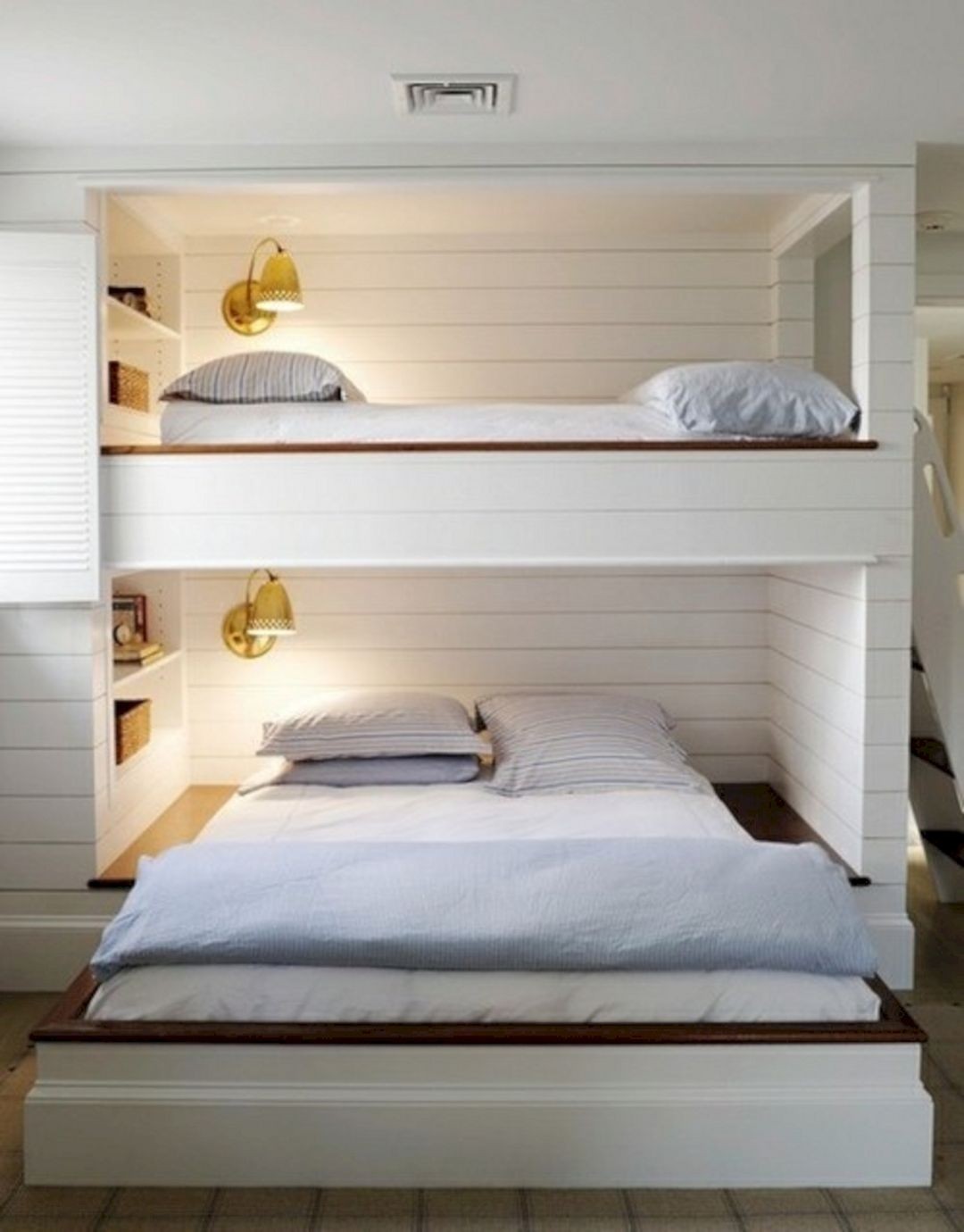 bunk beds double bottom single top