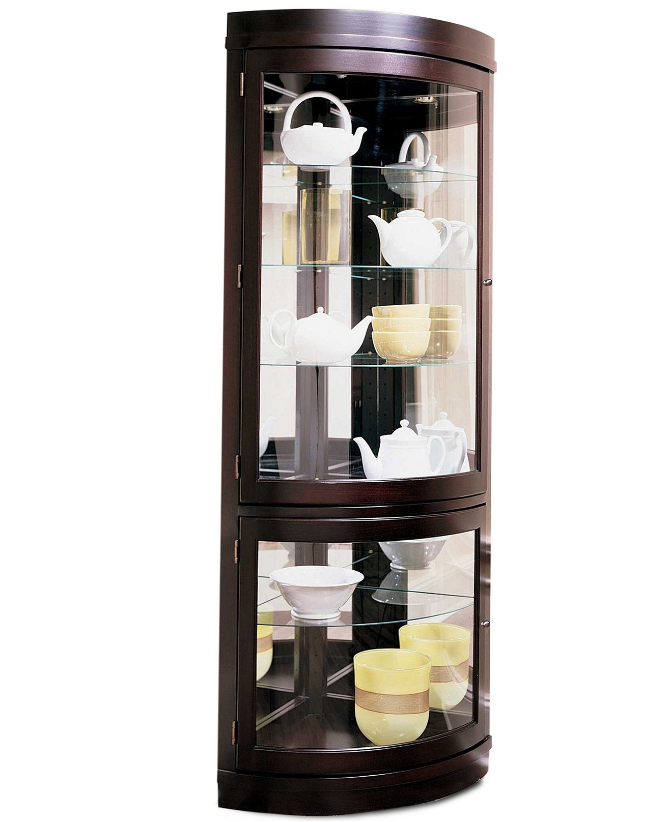 Cherry Corner Curio Cabinet - Foter