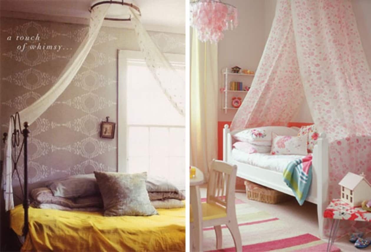 pink canopy for girls bed