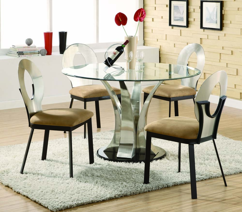 Glass dining discount table for two