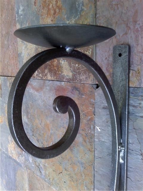 Iron candle holder hand forged
