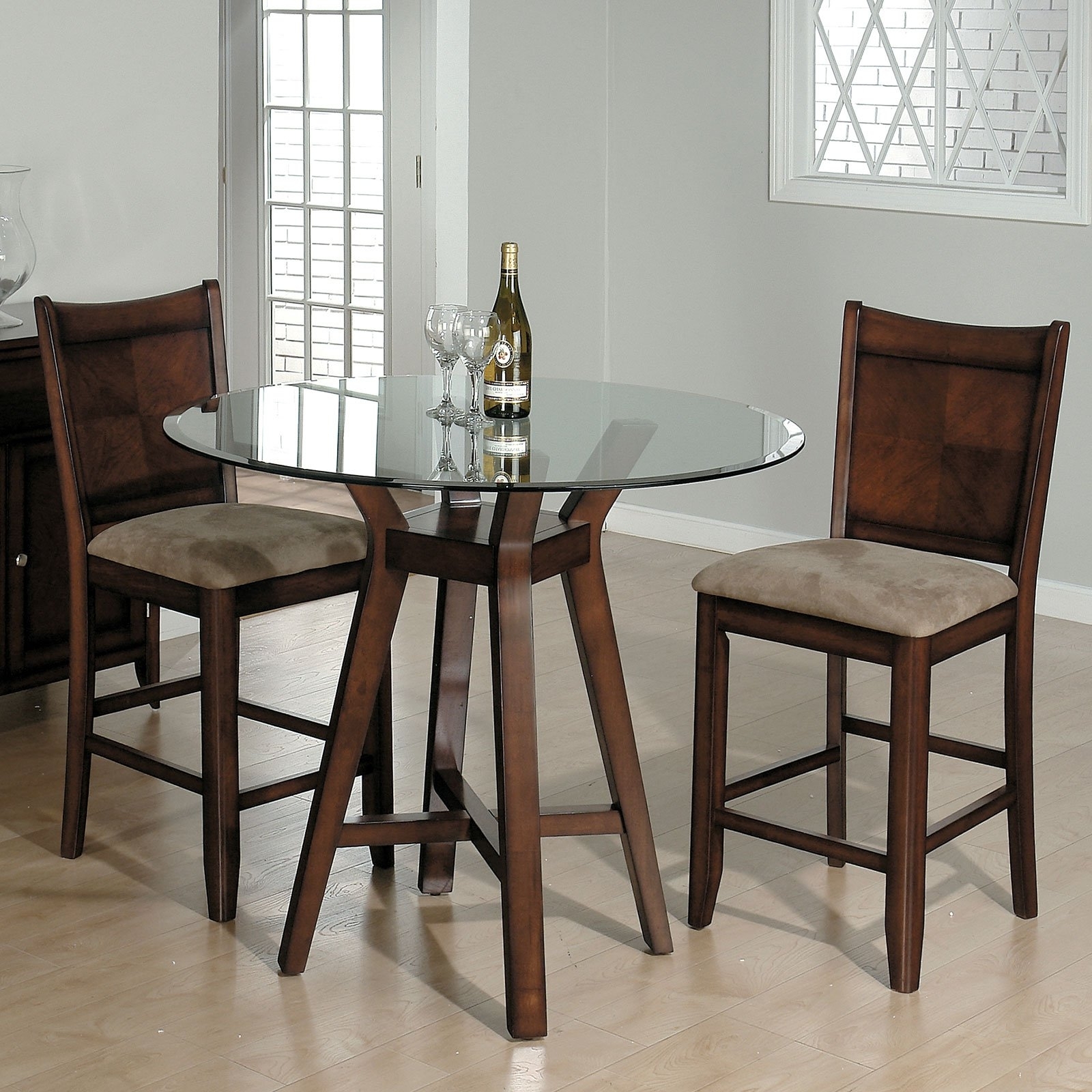 High top discount glass dining table