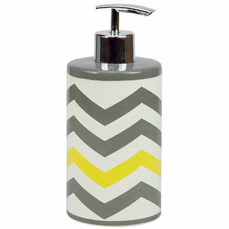 yellow bathroom soap dispenser