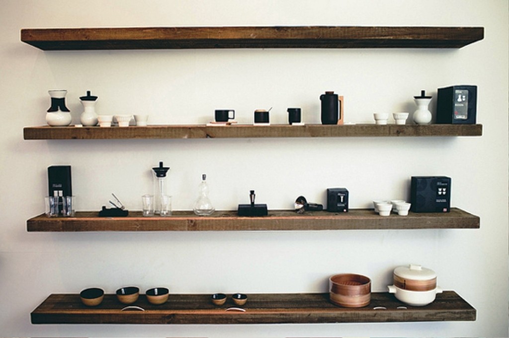 Raw Wood Shelves