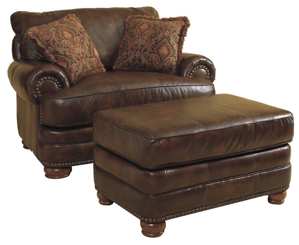 Leather Chair And A Half With Ottoman Ideas On Foter