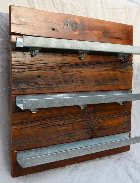 Reclaimed wood spice rack