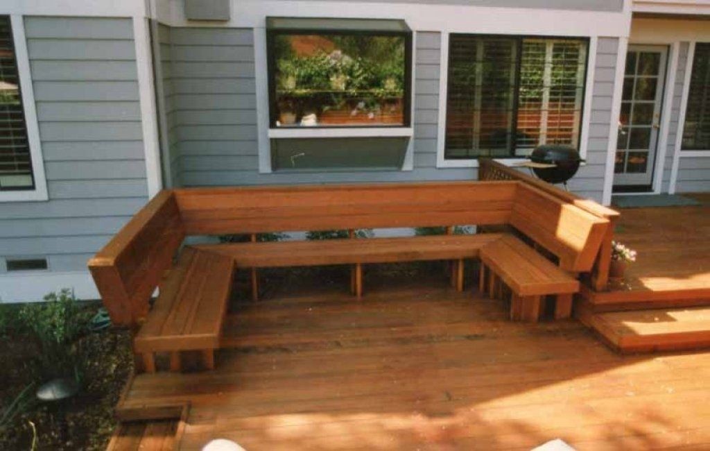 Redwood deck bench plans