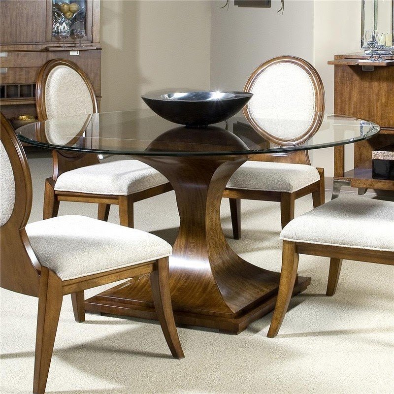 Round glass dining room sets