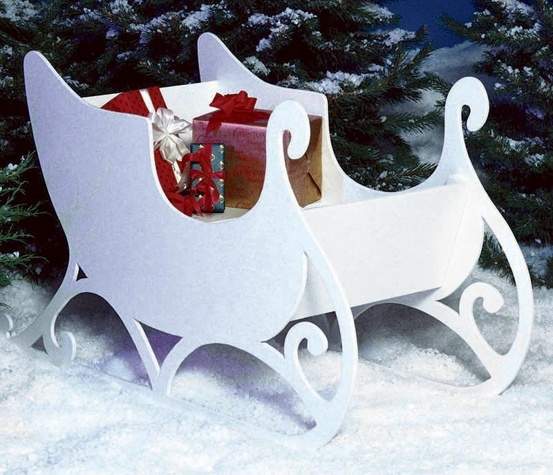 Sleigh and reindeer outdoor decoration