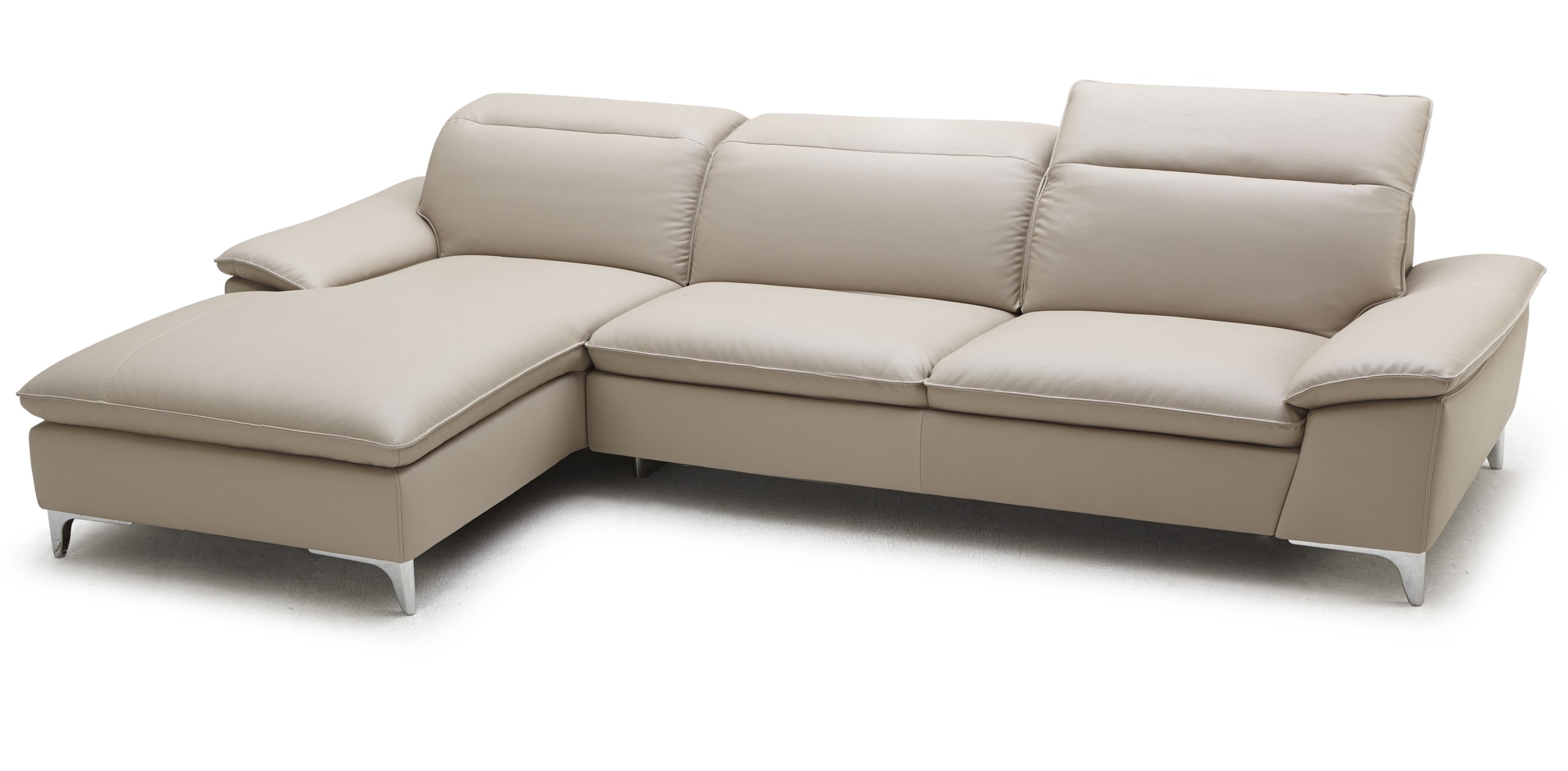 Taupe leather sofa 4