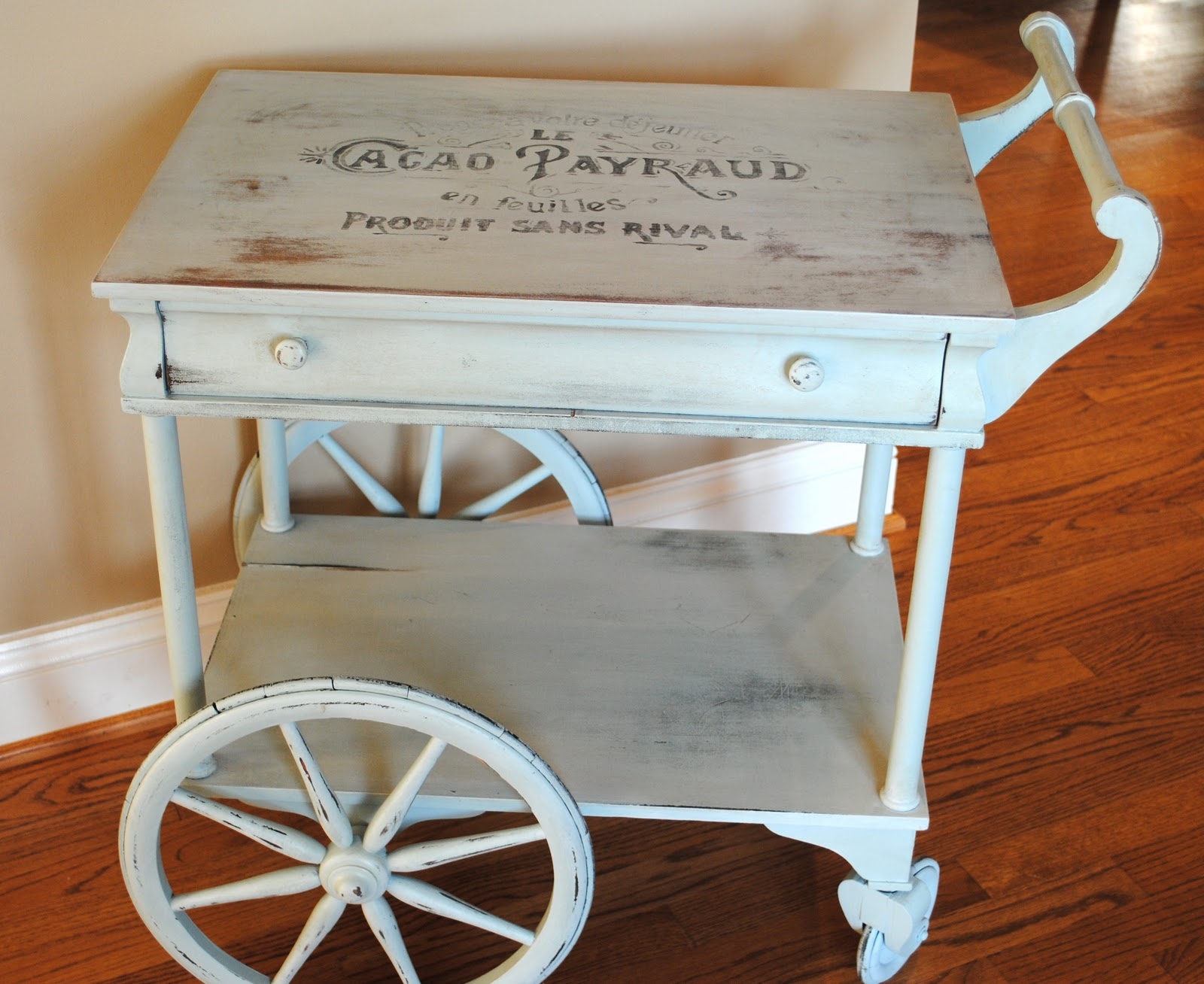 childrens wooden tea cart