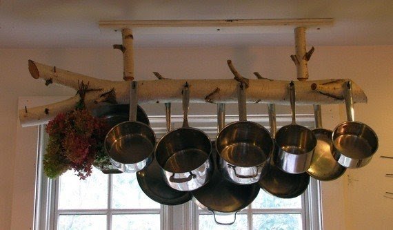 Rustic Pot Rack - Foter