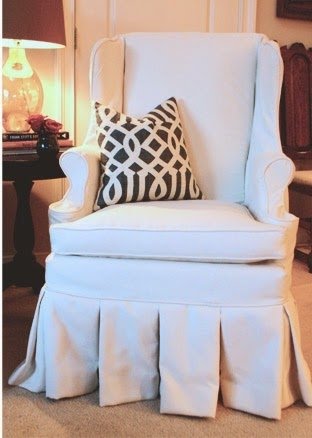 Wing back chair covers