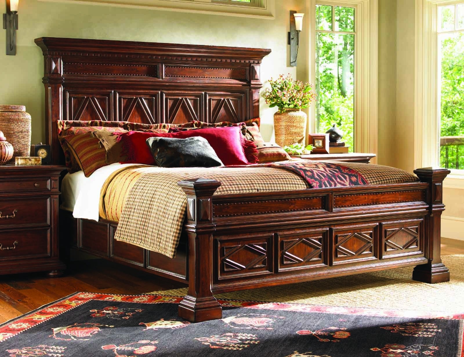 769 rustic cedar canopy bedroom set bed size twin 877