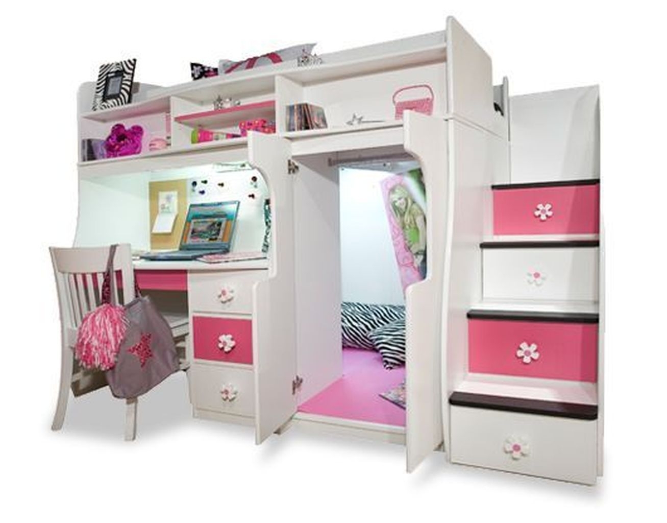 loft bed for teenage girl with desk