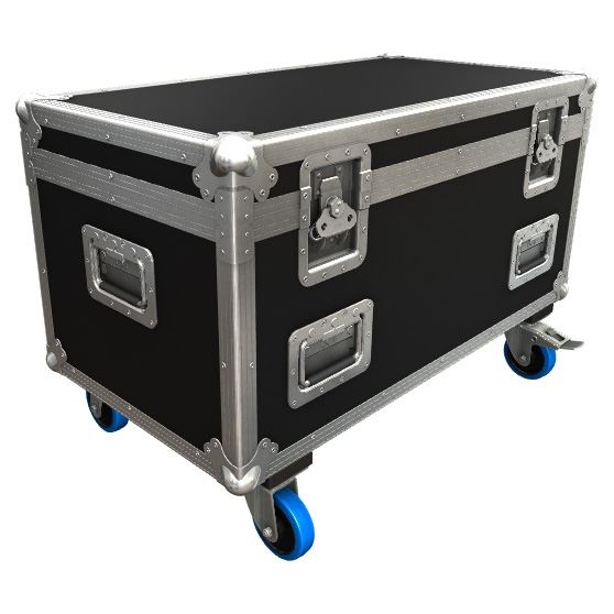 Details about heavy duty road trunk flight case wheeled cable
