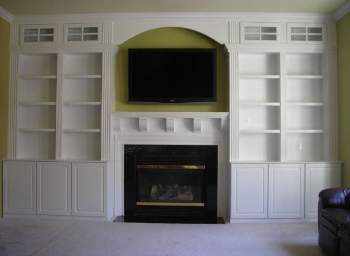 Electric fireplace bookcase