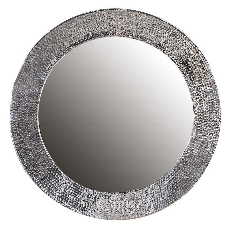 Fairfax round metal framed wall mirror