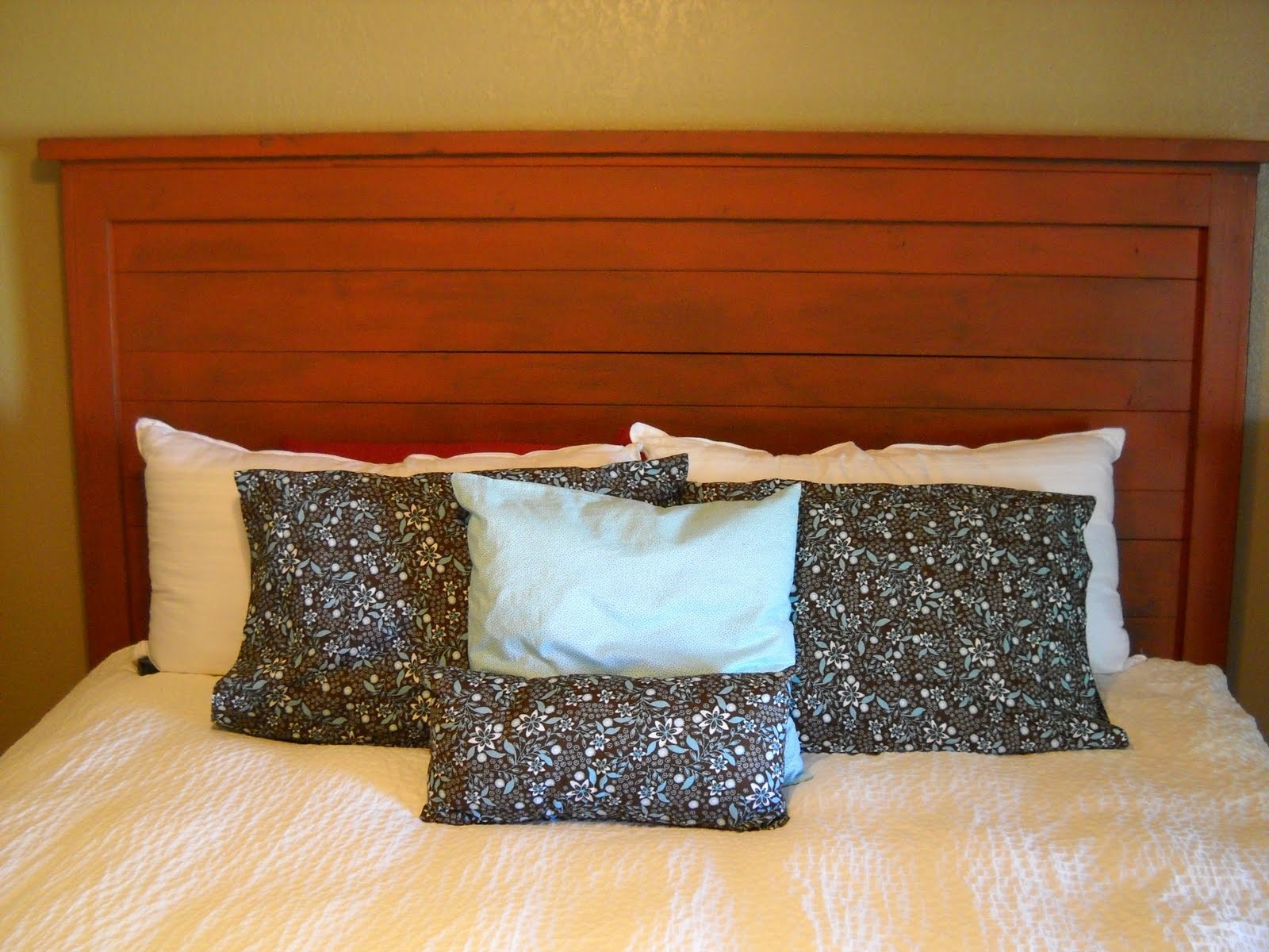 Here is our completed reclaimed wood headboard