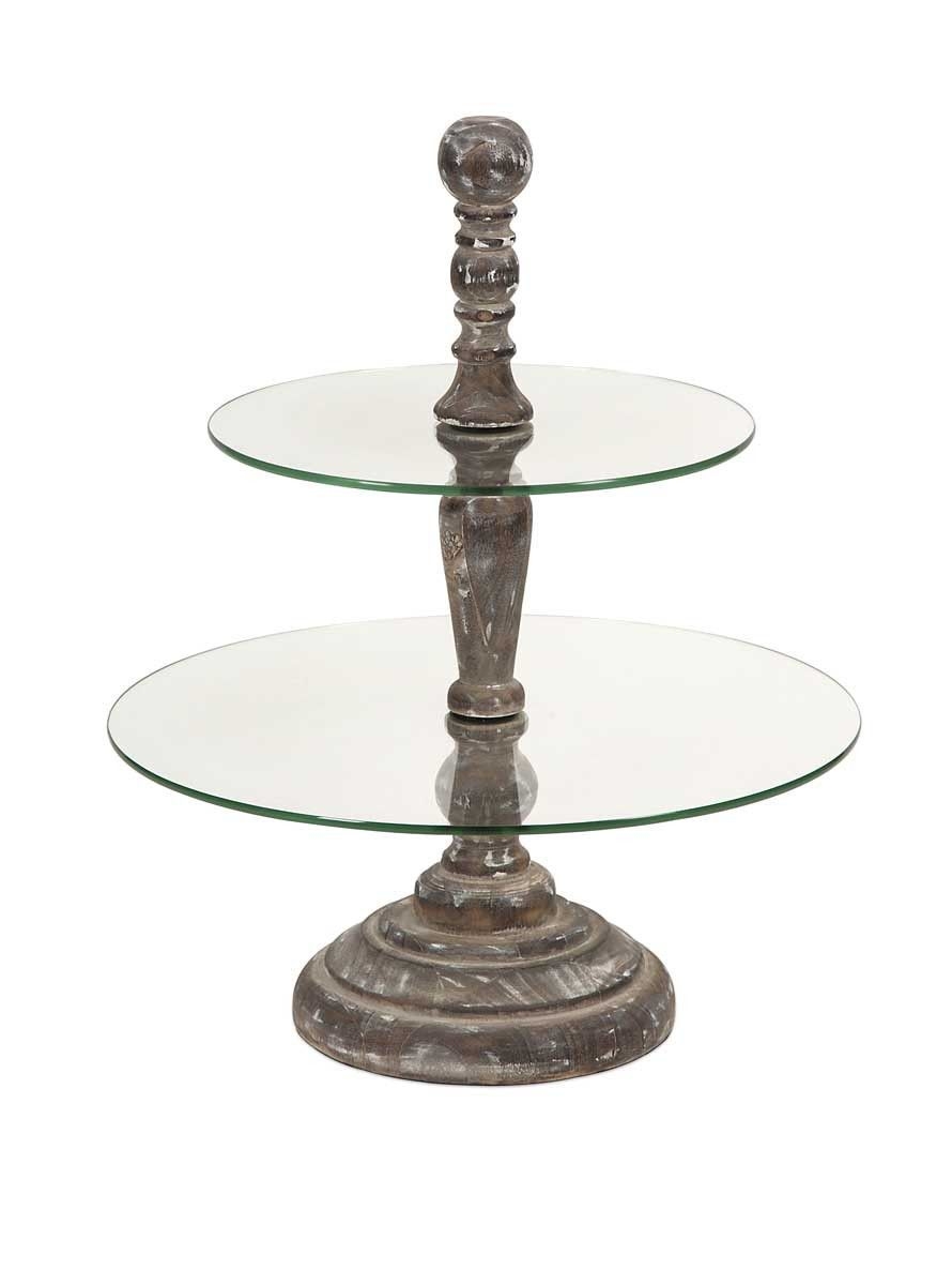 IMAX 86390 Glover Round 2-Tier Cake Stand Tray