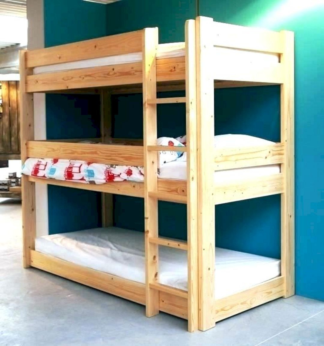 Kids triple bunk bed unisex dominique 191 90 i bb