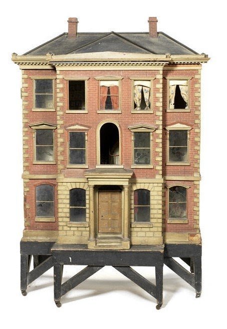 vintage wooden dollhouse