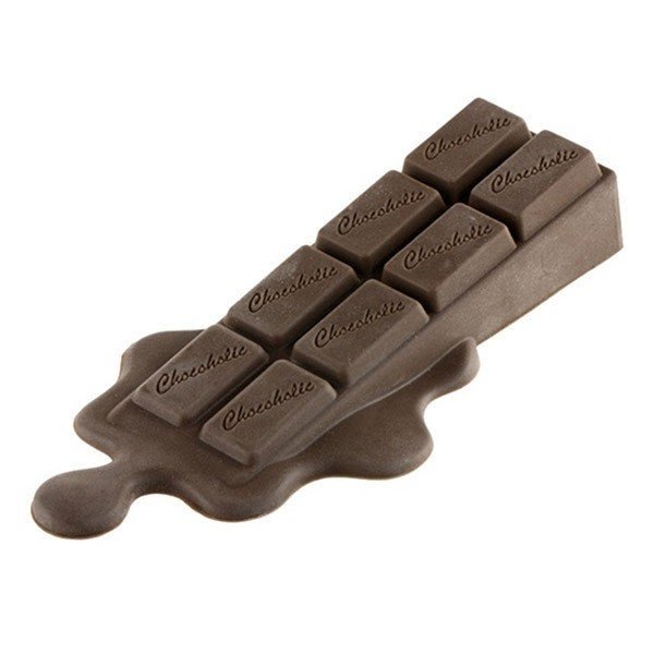 Melting chocolate silicone rubber door stop stopper wedge brown