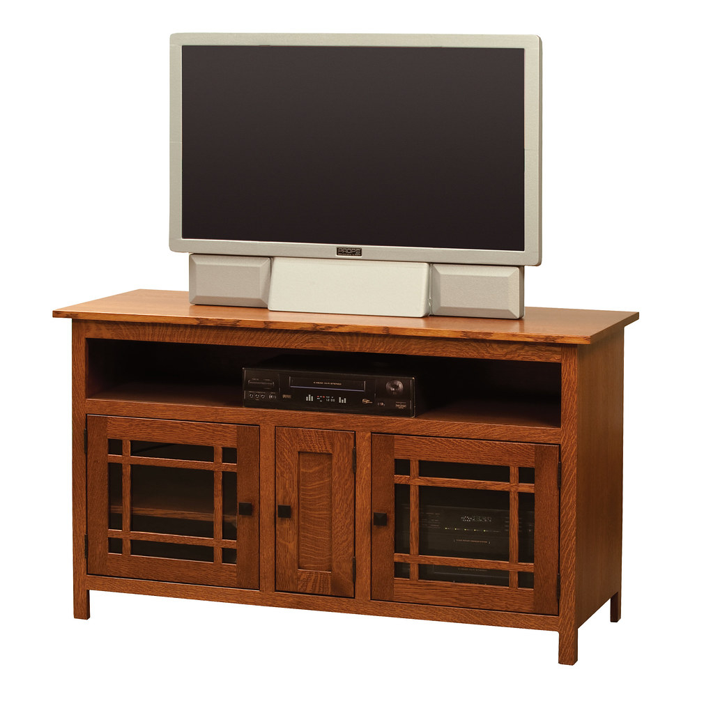 Mission amish solid wood tv stand 53 wide
