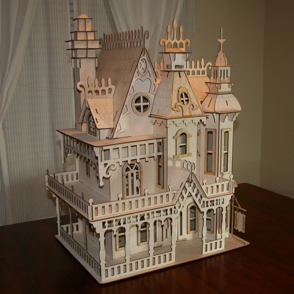 old fashioned wooden doll house